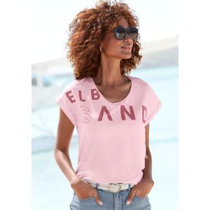 T-Shirt ELBSAND "Leila", Damen, Gr. S (36), rosa, Jersey, Obermaterial: 50% Baumwolle, 50% Polyester, unifarben, figurumspielend hüftlang, Rundhals, Aufschlag, Shirts T-Shirt, aus weichem Jersey, Kurzarmshirt, sportlich und bequem T-Shirt ELBSAND "Leila", Damen, Gr. S (36), rosa, Jersey, Obermaterial: 50% Baumwolle, 50% Polyester, unifarben, figurumspielend hüftlang, Rundhals, Aufschlag, Shirts T-Shirt, aus weichem Jersey, Kurzarmshirt, sportlich und bequem