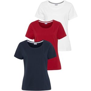 T-Shirt EASTWIND, Damen, Gr. 44/46, bunt (marine, rot, weiß), Single Jersey, Obermaterial: 100% Baumwolle, clean, unifarben, Basic, figurumspielend hüftlang, abgesteppt, Shirts T-Shirt, Kurzarm, hüftlang, für die Freizeit, aus Baumwolle T-Shirt EASTWIND, Damen, Gr. 44/46, bunt (marine, rot, weiß), Single Jersey, Obermaterial: 100% Baumwolle, clean, unifarben, Basic, figurumspielend hüftlang, abgesteppt, Shirts T-Shirt, Kurzarm, hüftlang, für die Freizeit, aus Baumwolle