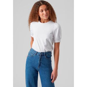 Véro Moda T-Shirt VERO MODA "VMKERRY 2/4 O-NECK TOP VMA JRS NOOS", Damen, Gr. S, weiss (hellweiß), Jersey, Obermaterial: 100% Baumwolle, unifarben, figurumspielend hüftlang, Rundhals, Puffärmel, Shirts T-Shirt, mit Rundhalsausschnitt Véro Moda T-Shirt VERO MODA "VMKERRY 2/4 O-NECK TOP VMA JRS NOOS", Damen, Gr. S, weiss (hellweiß), Jersey, Obermaterial: 100% Baumwolle, unifarben, figurumspielend hüftlang, Rundhals, Puffärmel, Shirts T-Shirt, mit Rundhalsausschnitt