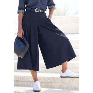 Hosenrock LASCANA, Damen, Gr. 42, navy, Web, Obermaterial: 75% Polyester, 18% Viskose, 7% Elasthan. Taschenbeutel: 100% Polyester, unifarben, figurumspielend ca. Mitte Wade, Röcke Hosenrock, mit Bundfalten, weite Anzughose, business chic Hosenrock LASCANA, Damen, Gr. 42, navy, Web, Obermaterial: 75% Polyester, 18% Viskose, 7% Elasthan. Taschenbeutel: 100% Polyester, unifarben, figurumspielend ca. Mitte Wade, Röcke Hosenrock, mit Bundfalten, weite Anzughose, business chic