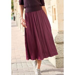 Maxirock LASCANA, Damen, Gr. 38, lila (bordeaux), Web, Obermaterial: 100% Polyester, unifarben, figurumspielend knöchellang, Röcke Maxirock, mit Plisseefalten, edel glänzende Ware, festlich Maxirock LASCANA, Damen, Gr. 38, lila (bordeaux), Web, Obermaterial: 100% Polyester, unifarben, figurumspielend knöchellang, Röcke Maxirock, mit Plisseefalten, edel glänzende Ware, festlich