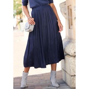 Maxirock LASCANA, Damen, Gr. 46, blau, Web, Obermaterial: 100% Polyester, unifarben, figurumspielend knöchellang, Röcke Maxirock, mit Plisseefalten, edel glänzende Ware, festlich Maxirock LASCANA, Damen, Gr. 46, blau, Web, Obermaterial: 100% Polyester, unifarben, figurumspielend knöchellang, Röcke Maxirock, mit Plisseefalten, edel glänzende Ware, festlich