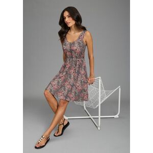 Sommerkleid LAURA SCOTT, Damen, Gr. 36, N-Gr, bunt (bunt, gemustert), Jersey, Obermaterial: 95% Viskose, 5% Elasthan, gemustert, mehrfarbig, ausgestellt mini, tiefer Rundhals, Kleider Sommerkleid, mit ausgestelltem Rock, aus Viskose und Elasthan, gemuster Sommerkleid LAURA SCOTT, Damen, Gr. 36, N-Gr, bunt (bunt, gemustert), Jersey, Obermaterial: 95% Viskose, 5% Elasthan, gemustert, mehrfarbig, ausgestellt mini, tiefer Rundhals, Kleider Sommerkleid, mit ausgestelltem Rock, aus Viskose und Elasthan, gemuster