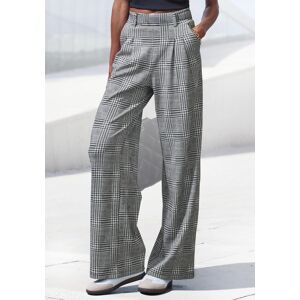 Schlupfhose LASCANA "extra Weit mit Bundfalten", Damen, Gr. 36/38, N-Gr, blau (glencheck, karo), Obermaterial: 60% Viskose, 39% Polyester, 1% Elasthan, Jacquardmuster, kariert, Basic, lang, Hosen Schlupfhose, mit Jacquard Strickmuster oder uni schwarz Schlupfhose LASCANA "extra Weit mit Bundfalten", Damen, Gr. 36/38, N-Gr, blau (glencheck, karo), Obermaterial: 60% Viskose, 39% Polyester, 1% Elasthan, Jacquardmuster, kariert, Basic, lang, Hosen Schlupfhose, mit Jacquard Strickmuster oder uni schwarz