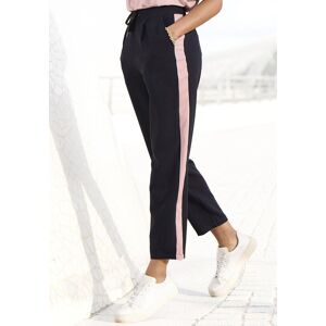 Schlupfhose VIVANCE, Damen, Gr. 46, N-Gr, lila (schwarz, mauve), Jersey, Obermaterial: 95% Polyester, 5% Elasthan, unifarben mit Farbeinsatz, figurumspielend knöchellang, Hosen Schlupfhose, mit sportlichen Kontraststreifen, leichte Sommerhose, knitterfrei Schlupfhose VIVANCE, Damen, Gr. 46, N-Gr, lila (schwarz, mauve), Jersey, Obermaterial: 95% Polyester, 5% Elasthan, unifarben mit Farbeinsatz, figurumspielend knöchellang, Hosen Schlupfhose, mit sportlichen Kontraststreifen, leichte Sommerhose, knitterfrei