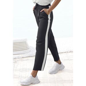 Schlupfhose VIVANCE, Damen, Gr. 36, N-Gr, schwarz-weiss (schwarz, weiß), Jersey, Obermaterial: 95% Polyester, 5% Elasthan, unifarben mit Farbeinsatz, figurumspielend knöchellang, Hosen Schlupfhose, mit sportlichen Kontraststreifen, leichte Sommerhose, kni Schlupfhose VIVANCE, Damen, Gr. 36, N-Gr, schwarz-weiss (schwarz, weiß), Jersey, Obermaterial: 95% Polyester, 5% Elasthan, unifarben mit Farbeinsatz, figurumspielend knöchellang, Hosen Schlupfhose, mit sportlichen Kontraststreifen, leichte Sommerhose, kni