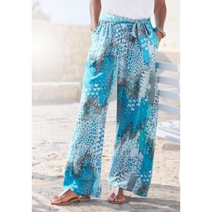 Palazzohose BUFFALO, Damen, Gr. 42, N-Gr, blau (blau bedruckt), Web, Obermaterial: 100% Viskose, bedruckt, figurumspielend lang, Hosen Palazzohose, mit Animalprint und elastischem Bund, Schlupfhose, leichte Sommerhose Palazzohose BUFFALO, Damen, Gr. 42, N-Gr, blau (blau bedruckt), Web, Obermaterial: 100% Viskose, bedruckt, figurumspielend lang, Hosen Palazzohose, mit Animalprint und elastischem Bund, Schlupfhose, leichte Sommerhose