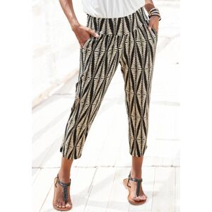 7/8-Hose LASCANA, Damen, Gr. 34, N-Gr, beige (schwarz, sand, bedruckt), Jersey, Obermaterial: 95% Viskose, 5% Elasthan, bedruckt, figurumspielend 7/8-Länge, Hosen 7/8-Hose, mit breitem Bündchen und Allover-Druck, Jerseyhose, leichte Sommerhose 7/8-Hose LASCANA, Damen, Gr. 34, N-Gr, beige (schwarz, sand, bedruckt), Jersey, Obermaterial: 95% Viskose, 5% Elasthan, bedruckt, figurumspielend 7/8-Länge, Hosen 7/8-Hose, mit breitem Bündchen und Allover-Druck, Jerseyhose, leichte Sommerhose