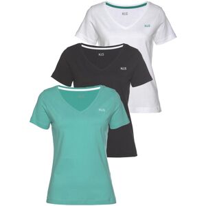 H.I.S. T-Shirt H.I.S "Essential-Basics vielseitig kombinierbar", Damen, Gr. 32/34, blau (schwarz, weiß, türkis), Obermaterial: 100% Baumwolle, bestickt, Basic, figurumspielend hüftlang, V-Ausschnitt, Shirts T-Shirt, lockerer Schnitt, 100% Baumwolle, viele H.I.S. T-Shirt H.I.S "Essential-Basics vielseitig kombinierbar", Damen, Gr. 32/34, blau (schwarz, weiß, türkis), Obermaterial: 100% Baumwolle, bestickt, Basic, figurumspielend hüftlang, V-Ausschnitt, Shirts T-Shirt, lockerer Schnitt, 100% Baumwolle, viele