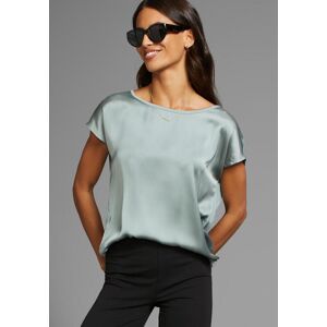 Shirtbluse LAURA SCOTT "mit Satin-Vorderteil und hochflexiblen Jersey-Rücken", Damen, Gr. 34, grau (graugrün), Web, Obermaterial: 100% Polyester. Rückenteil: 95% Viskose, 5% Elasthan, leicht glänzend, unifarben, lässig geschnitten hüftlang, Rundhals, ange Shirtbluse LAURA SCOTT "mit Satin-Vorderteil und hochflexiblen Jersey-Rücken", Damen, Gr. 34, grau (graugrün), Web, Obermaterial: 100% Polyester. Rückenteil: 95% Viskose, 5% Elasthan, leicht glänzend, unifarben, lässig geschnitten hüftlang, Rundhals, ange