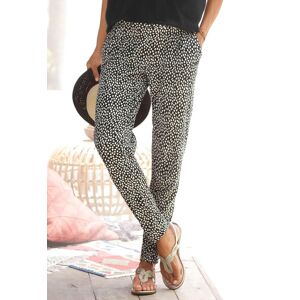Strandhose S.OLIVER, Damen, Gr. 34, N-Gr, beige (schwarz, creme, bedruckt), Jersey, Obermaterial: 100% Viskose, figurumspielend lang, Hosen Strandhose, mit Alloverdruck und Taschen, leichte Sommerhose, Jerseyhose, casual Strandhose S.OLIVER, Damen, Gr. 34, N-Gr, beige (schwarz, creme, bedruckt), Jersey, Obermaterial: 100% Viskose, figurumspielend lang, Hosen Strandhose, mit Alloverdruck und Taschen, leichte Sommerhose, Jerseyhose, casual
