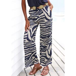 Palazzohose LASCANA, Damen, Gr. 34, N-Gr, beige (creme, graublau bedruckt), Web, Obermaterial: 100% Viskose, bedruckt, figurumspielend knöchellang, Hosen Palazzohose, mit Animalprint, Schlupfhose, Wide-Leg, luftige Sommerhose, modisch Palazzohose LASCANA, Damen, Gr. 34, N-Gr, beige (creme, graublau bedruckt), Web, Obermaterial: 100% Viskose, bedruckt, figurumspielend knöchellang, Hosen Palazzohose, mit Animalprint, Schlupfhose, Wide-Leg, luftige Sommerhose, modisch