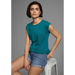 T-Shirt BOYSEN'S "in vielen Farben & grossen Grössen", Damen, Gr. 46 (L), blau (petrol), Jersey, Obermaterial: 50% Baumwolle, 50% Polyester, clean, unifarben, Basic, figurumspielend, Rundhals, mit Aufschlag, Shirts T-Shirt, Kurzarm, unifarben, Rundhals, f T-Shirt BOYSEN'S "in vielen Farben & grossen Grössen", Damen, Gr. 46 (L), blau (petrol), Jersey, Obermaterial: 50% Baumwolle, 50% Polyester, clean, unifarben, Basic, figurumspielend, Rundhals, mit Aufschlag, Shirts T-Shirt, Kurzarm, unifarben, Rundhals, f