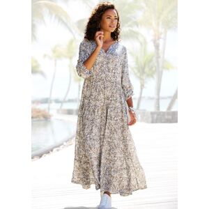 Maxikleid VIVANCE "mit Alloverprint, V-Ausschnitt, Webkleid, locker bequemer Look", Damen, Gr. 38, N-Gr, grau (grau, beige bedruckt), Web, Obermaterial: 100% Viskose, bedruckt, figurumspielend knöchelfrei, V-Ausschnitt, mit Gummizug, Kleider Maxikleid, La Maxikleid VIVANCE "mit Alloverprint, V-Ausschnitt, Webkleid, locker bequemer Look", Damen, Gr. 38, N-Gr, grau (grau, beige bedruckt), Web, Obermaterial: 100% Viskose, bedruckt, figurumspielend knöchelfrei, V-Ausschnitt, mit Gummizug, Kleider Maxikleid, La