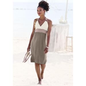 Beach Time Jerseykleid BEACHTIME "mit Color-Blocking-Optik, Neckholderkleid mit Zierringen, sommerlich", Damen, Gr. 36, N-Gr, rosa (creme, taupe, rose), Jersey, Obermaterial: 100% Viskose, figurbetont kniefrei, V-Ausschnitt, Kleider Jerseykleid, Minikleid Beach Time Jerseykleid BEACHTIME "mit Color-Blocking-Optik, Neckholderkleid mit Zierringen, sommerlich", Damen, Gr. 36, N-Gr, rosa (creme, taupe, rose), Jersey, Obermaterial: 100% Viskose, figurbetont kniefrei, V-Ausschnitt, Kleider Jerseykleid, Minikleid