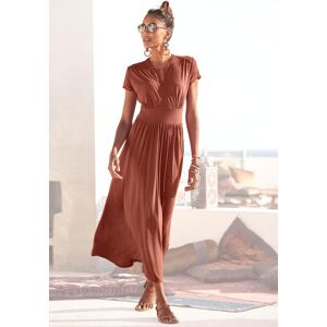 Midikleid LASCANA "mit Reissverschluss am Ausschnitt und Tailleneinsatz", Damen, Gr. 44, N-Gr, orange (terrakotta), Jersey, Obermaterial: 100% Viskose, unifarben, figurumspielend ca. Mitte Wade, V-Ausschnitt, Kleider Midikleid, figurbetontes Jerseykleid, Midikleid LASCANA "mit Reissverschluss am Ausschnitt und Tailleneinsatz", Damen, Gr. 44, N-Gr, orange (terrakotta), Jersey, Obermaterial: 100% Viskose, unifarben, figurumspielend ca. Mitte Wade, V-Ausschnitt, Kleider Midikleid, figurbetontes Jerseykleid,