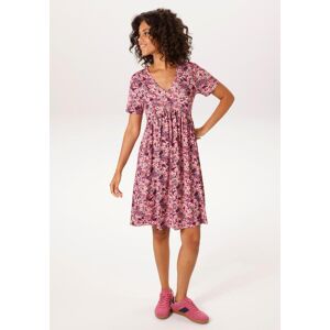 Sommerkleid ANISTON CASUAL, Damen, Gr. 38, N-Gr, bordeaux, rosé, lachs, lavendel, schwarz, Single Jersey, Obermaterial: 95% Viskose, 5% Elasthan, bedruckt, geblümt, figurumspielend kniefrei, V-Ausschnitt, Kleider Sommerkleid, allover mit grafischen Blüten Sommerkleid ANISTON CASUAL, Damen, Gr. 38, N-Gr, bordeaux, rosé, lachs, lavendel, schwarz, Single Jersey, Obermaterial: 95% Viskose, 5% Elasthan, bedruckt, geblümt, figurumspielend kniefrei, V-Ausschnitt, Kleider Sommerkleid, allover mit grafischen Blüten
