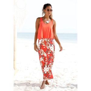 Maxikleid S.OLIVER "im Lagen-Look mit Blumenprint", Damen, Gr. 38, N-Gr, orange (koralle, bedruckt), Jersey, Obermaterial: 100% Viskose, figurumspielend bodenlang, Rundhals, Kleider Maxikleid, lockeres Sommerkleid, Strandkleid, Blumenkleid, Jerseykleid Maxikleid S.OLIVER "im Lagen-Look mit Blumenprint", Damen, Gr. 38, N-Gr, orange (koralle, bedruckt), Jersey, Obermaterial: 100% Viskose, figurumspielend bodenlang, Rundhals, Kleider Maxikleid, lockeres Sommerkleid, Strandkleid, Blumenkleid, Jerseykleid