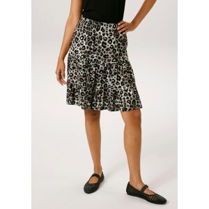 Minirock ANISTON CASUAL, Damen, Gr. 34, grau (hellgrau, grau, schwarz, weiß), Single Jersey, Obermaterial: 95% Viskose, 5% Elasthan, bedruckt, gemustert, figurumspielend kniefrei, Röcke Minirock, mit extravagantem Animal-Print- jedes Teil ein Unikat Minirock ANISTON CASUAL, Damen, Gr. 34, grau (hellgrau, grau, schwarz, weiß), Single Jersey, Obermaterial: 95% Viskose, 5% Elasthan, bedruckt, gemustert, figurumspielend kniefrei, Röcke Minirock, mit extravagantem Animal-Print- jedes Teil ein Unikat
