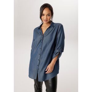 Jeansbluse ANISTON PLUS, Damen, Gr. 54, blau, Web, Obermaterial: 100% Lyocell, unifarben, figurumspielend Po-bedeckend, Krempelärmel, Blusen Jeansbluse, aus weicher Lyocell Qualität Jeansbluse ANISTON PLUS, Damen, Gr. 54, blau, Web, Obermaterial: 100% Lyocell, unifarben, figurumspielend Po-bedeckend, Krempelärmel, Blusen Jeansbluse, aus weicher Lyocell Qualität