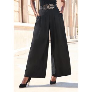 Hosenrock LASCANA, Damen, Gr. 44, schwarz, Web, Obermaterial: 80% Polyester, 18% Viskose, 2% Elasthan. Taschenbeutel: 100% Polyester, unifarben, figurumspielend bodenlang, Röcke Hosenrock, mit Gürtelschlaufen, Anzughose, chic Hosenrock LASCANA, Damen, Gr. 44, schwarz, Web, Obermaterial: 80% Polyester, 18% Viskose, 2% Elasthan. Taschenbeutel: 100% Polyester, unifarben, figurumspielend bodenlang, Röcke Hosenrock, mit Gürtelschlaufen, Anzughose, chic