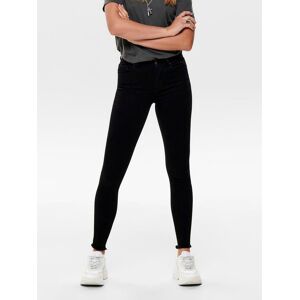 Ankle-Jeans ONLY "ONLBLUSH MID SK AK RW DNM REA2343 NOOS", Damen, Gr. S (36), Länge 30, schwarz (schwarz denim), Denim/Jeans, Obermaterial: 92% Baumwolle, 6% Polyester, 2% Elasthan, unifarben, skinny fit knöchellang, Jeans Ankle-Jeans, ausgefranste Säume Ankle-Jeans ONLY "ONLBLUSH MID SK AK RW DNM REA2343 NOOS", Damen, Gr. S (36), Länge 30, schwarz (schwarz denim), Denim/Jeans, Obermaterial: 92% Baumwolle, 6% Polyester, 2% Elasthan, unifarben, skinny fit knöchellang, Jeans Ankle-Jeans, ausgefranste Säume