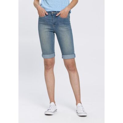 Jeansbermudas ARIZONA, Damen, Gr. 52, N-Gr, blau (blau used), Denim/Jeans, Obermaterial: 79% Baumwolle, 19% Polyester, 2% Elasthan, Basic, schmal kniefrei, Jeans Jeansbermudas, schmale Passform, krempelbarer Saum, Usedwaschung, hohe Leibhöhe Jeansbermudas ARIZONA, Damen, Gr. 52, N-Gr, blau (blau used), Denim/Jeans, Obermaterial: 79% Baumwolle, 19% Polyester, 2% Elasthan, Basic, schmal kniefrei, Jeans Jeansbermudas, schmale Passform, krempelbarer Saum, Usedwaschung, hohe Leibhöhe