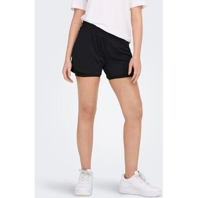 Funktionsshorts ONLY PLAY "ONPMILA-2 MW LOOSE PCK SHORTS NOOS", Damen, Gr. L (40), N-Gr, schwarz, Jersey, Obermaterial: 74% Polyester, 14% Polyamid, 12% Elasthan, unifarben, kurz, Hosen Funktionsshorts Funktionsshorts ONLY PLAY "ONPMILA-2 MW LOOSE PCK SHORTS NOOS", Damen, Gr. L (40), N-Gr, schwarz, Jersey, Obermaterial: 74% Polyester, 14% Polyamid, 12% Elasthan, unifarben, kurz, Hosen Funktionsshorts