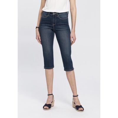 Caprijeans ARIZONA "mit Schlitz am Saum", Damen, Gr. 40, N-Gr, blau (dunkelblau us), Denim/Jeans, Obermaterial: 79% Baumwolle, 19% Polyester, 2% Elasthan, leichte Abriebeffekte, Basic, schmal, Jeans Caprijeans, schmale Passform, mit stylischen Nieten, hoh Caprijeans ARIZONA "mit Schlitz am Saum", Damen, Gr. 40, N-Gr, blau (dunkelblau us), Denim/Jeans, Obermaterial: 79% Baumwolle, 19% Polyester, 2% Elasthan, leichte Abriebeffekte, Basic, schmal, Jeans Caprijeans, schmale Passform, mit stylischen Nieten, hoh
