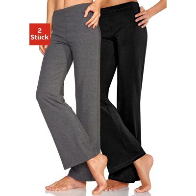 Jazzpants VIVANCE ACTIVE, Damen, Gr. 32/34, N-Gr, grau (1x anthrazit, meliert, 1x schwarz), Single Jersey, Anthrazitmeliert (Obermaterial): 60% Baumwolle, 35% Polyester, 5% Elasthan. Obermaterial: 95% Baumwolle, 5% Elasthan, meliert, unifarben, Basic, Bas Jazzpants VIVANCE ACTIVE, Damen, Gr. 32/34, N-Gr, grau (1x anthrazit, meliert, 1x schwarz), Single Jersey, Anthrazitmeliert (Obermaterial): 60% Baumwolle, 35% Polyester, 5% Elasthan. Obermaterial: 95% Baumwolle, 5% Elasthan, meliert, unifarben, Basic, Bas