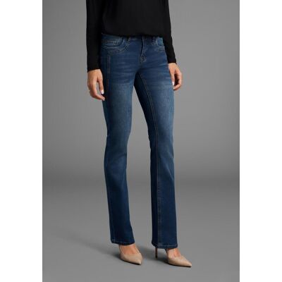 Bootcut-Jeans ARIZONA "mit Keileinsätzen", Damen, Gr. 48, N-Gr, blau (dunkelblau us), Denim/Jeans, Obermaterial: 76% Baumwolle, 16% Polyester, 7% Viskose, 1% Elasthan, Basic, eng lang, Jeans Bootcut-Jeans, ausgestellte Beinform, niedrige Leibhöhe, elastis Bootcut-Jeans ARIZONA "mit Keileinsätzen", Damen, Gr. 48, N-Gr, blau (dunkelblau us), Denim/Jeans, Obermaterial: 76% Baumwolle, 16% Polyester, 7% Viskose, 1% Elasthan, Basic, eng lang, Jeans Bootcut-Jeans, ausgestellte Beinform, niedrige Leibhöhe, elastis