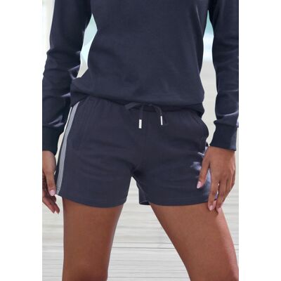 H.I.S. Shorts H.I.S, Damen, Gr. 52/54, N-Gr, blau (marine), Interlock, Obermaterial: 60% Baumwolle, 40% Polyester, unifarben, Basic, bequem kurz, Hosen Shorts, mit seitlichen Streifen, Loungewear H.I.S. Shorts H.I.S, Damen, Gr. 52/54, N-Gr, blau (marine), Interlock, Obermaterial: 60% Baumwolle, 40% Polyester, unifarben, Basic, bequem kurz, Hosen Shorts, mit seitlichen Streifen, Loungewear