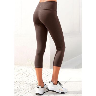 Caprileggings LASCANA, Damen, Gr. 52/54, N-Gr, braun, Single Jersey, Obermaterial: 95% Baumwolle, 5% Elasthan, unifarben, Basic, Basic kniebedeckend, Hosen Caprileggings, mit breitem weichem Bündchen, Loungewear Caprileggings LASCANA, Damen, Gr. 52/54, N-Gr, braun, Single Jersey, Obermaterial: 95% Baumwolle, 5% Elasthan, unifarben, Basic, Basic kniebedeckend, Hosen Caprileggings, mit breitem weichem Bündchen, Loungewear