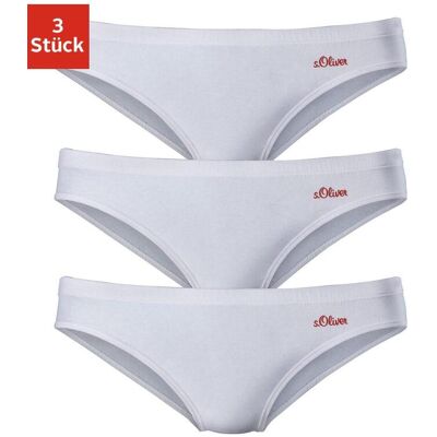 Bikinislip S.OLIVER, Damen, Gr. 44/46 (XL), weiss (weiß), Jersey, Obermaterial: 90% Baumwolle, 10% Elasthan (LYCRA), unifarben, körpernah, Unterhosen Bikinislip, aus elastischer Baumwoll-Qualität Bikinislip S.OLIVER, Damen, Gr. 44/46 (XL), weiss (weiß), Jersey, Obermaterial: 90% Baumwolle, 10% Elasthan (LYCRA), unifarben, körpernah, Unterhosen Bikinislip, aus elastischer Baumwoll-Qualität