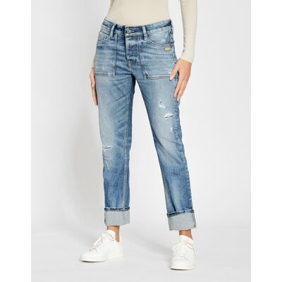 Boyfriend-Jeans GANG "94NICA WORKER", Damen, Gr. 27, N-Gr, blau (destroy denim), Denim/Jeans, Obermaterial: 90% Baumwolle, 8% Polyester, 2% Elasthan, regular fit knöchelfrei, Jeans Boyfriend-Jeans, cooler, androgyner Look Boyfriend-Jeans GANG "94NICA WORKER", Damen, Gr. 27, N-Gr, blau (destroy denim), Denim/Jeans, Obermaterial: 90% Baumwolle, 8% Polyester, 2% Elasthan, regular fit knöchelfrei, Jeans Boyfriend-Jeans, cooler, androgyner Look