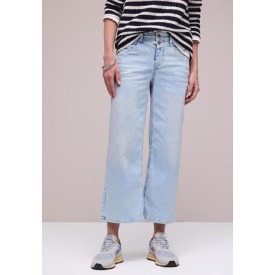 Loose-fit-Jeans STREET ONE "Style Emee", Damen, Gr. 32, Länge 26, bleached random wash, Denim/Jeans, Obermaterial: 89% Baumwolle, 8% Polyester, 3% Elasthan, unifarben, loose fit lang, Jeans Loose-fit-Jeans, Wide Leg Jeans mit Stretch Loose-fit-Jeans STREET ONE "Style Emee", Damen, Gr. 32, Länge 26, bleached random wash, Denim/Jeans, Obermaterial: 89% Baumwolle, 8% Polyester, 3% Elasthan, unifarben, loose fit lang, Jeans Loose-fit-Jeans, Wide Leg Jeans mit Stretch