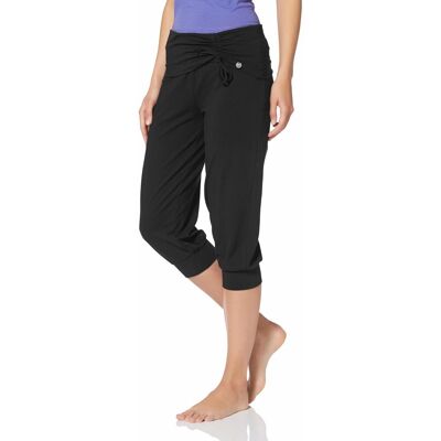Yogahose OCEAN SPORTSWEAR "Soulwear - 3/4 Yoga Pants", Damen, Gr. 36, N-Gr, schwarz, Obermaterial: 95% Baumwolle, 5% Elasthan, unifarben, bequem 3/4-Länge, Hosen Yogahose, Komfortabler Umschlagbund mit seitlicher Raffung Yogahose OCEAN SPORTSWEAR "Soulwear - 3/4 Yoga Pants", Damen, Gr. 36, N-Gr, schwarz, Obermaterial: 95% Baumwolle, 5% Elasthan, unifarben, bequem 3/4-Länge, Hosen Yogahose, Komfortabler Umschlagbund mit seitlicher Raffung