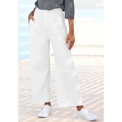 Sweathose ELBSAND "Neah", Damen, Gr. L (40), N-Gr, weiss (weiß), Sweatware, Obermaterial: 95% Baumwolle, 5% Elasthan, unifarben, figurumspielend 7/8-Länge, Hosen Sweathose, in 7/8 Länge, Culotte aus weicher Sweatware mit Kordelzug, causal Sweathose ELBSAND "Neah", Damen, Gr. L (40), N-Gr, weiss (weiß), Sweatware, Obermaterial: 95% Baumwolle, 5% Elasthan, unifarben, figurumspielend 7/8-Länge, Hosen Sweathose, in 7/8 Länge, Culotte aus weicher Sweatware mit Kordelzug, causal