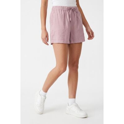 Shorts ONLY "ONLGOA MW LIN BL PULL-UP SHORTS CC PNT", Damen, Gr. L (40), N-Gr, burnished lila, Web, Obermaterial: 70% Viskose, 30% Leinen, unifarben, regular fit kurz, Hosen Shorts, mit Leinen Shorts ONLY "ONLGOA MW LIN BL PULL-UP SHORTS CC PNT", Damen, Gr. L (40), N-Gr, burnished lila, Web, Obermaterial: 70% Viskose, 30% Leinen, unifarben, regular fit kurz, Hosen Shorts, mit Leinen