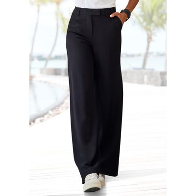 Anzughose LASCANA "mit verstellbarem Bund", Damen, Gr. 44, N-Gr, schwarz, Web, Obermaterial: 65% Polyester, 28% Viskose, 7% Elasthan, unifarben, figurumspielend lang, Hosen Anzughose, individuell regulierbarer Bund, Businesshose, gerade Beinform Anzughose LASCANA "mit verstellbarem Bund", Damen, Gr. 44, N-Gr, schwarz, Web, Obermaterial: 65% Polyester, 28% Viskose, 7% Elasthan, unifarben, figurumspielend lang, Hosen Anzughose, individuell regulierbarer Bund, Businesshose, gerade Beinform