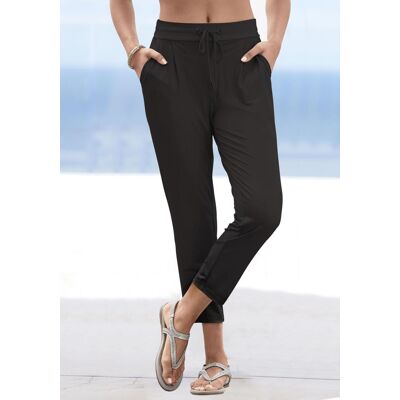 Schlupfhose LASCANA "in bequemer Passform und bügelfreiem Material", Damen, Gr. 38, N-Gr, schwarz, Jersey, Obermaterial: 95% Polyester, 5% Elasthan, unifarben, figurumspielend knöchellang, Hosen Schlupfhose, aus glatter Jerseyqualität, leichte Sommerhose Schlupfhose LASCANA "in bequemer Passform und bügelfreiem Material", Damen, Gr. 38, N-Gr, schwarz, Jersey, Obermaterial: 95% Polyester, 5% Elasthan, unifarben, figurumspielend knöchellang, Hosen Schlupfhose, aus glatter Jerseyqualität, leichte Sommerhose