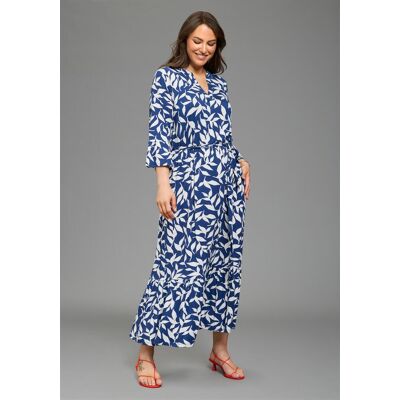 Maxikleid LAURA SCOTT CURVE "Grosse Grössen", Damen, Gr. 48, N-Gr, marine, gemustert, Jersey, Obermaterial: 95% Viskose, 5% Elasthan, gemustert, figurumspielend knöchellang, Rundhals, Volant, Kleider Maxikleid, Maxikleid knöchellang, aus elastischer Visko Maxikleid LAURA SCOTT CURVE "Grosse Grössen", Damen, Gr. 48, N-Gr, marine, gemustert, Jersey, Obermaterial: 95% Viskose, 5% Elasthan, gemustert, figurumspielend knöchellang, Rundhals, Volant, Kleider Maxikleid, Maxikleid knöchellang, aus elastischer Visko