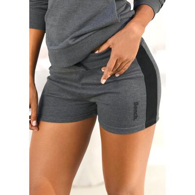 Relaxshorts BENCH. LOUNGEWEAR, Damen, Gr. 44/46, N-Gr, schwarz (anthrazit, meliert, schwarz), Jersey, Obermaterial: 60% Baumwolle, 40% Polyester, bedruckt, mehrfarbig, meliert, bequem kurz, Hosen Relaxshorts, mit bequemen Bündchen und Seitenstreifen, Home Relaxshorts BENCH. LOUNGEWEAR, Damen, Gr. 44/46, N-Gr, schwarz (anthrazit, meliert, schwarz), Jersey, Obermaterial: 60% Baumwolle, 40% Polyester, bedruckt, mehrfarbig, meliert, bequem kurz, Hosen Relaxshorts, mit bequemen Bündchen und Seitenstreifen, Home