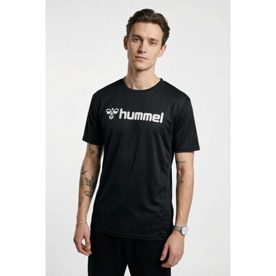 Trainingsshirt HUMMEL "hmlLOGO JERSEY S/S", Gr. M (48/50), schwarz, Obermaterial: 100% Polyester, normal normal, Rundhals, Shirts Trainingsshirt, normale Passform, kurze Ärmel, atmungsaktives Material Trainingsshirt HUMMEL "hmlLOGO JERSEY S/S", Gr. M (48/50), schwarz, Obermaterial: 100% Polyester, normal normal, Rundhals, Shirts Trainingsshirt, normale Passform, kurze Ärmel, atmungsaktives Material