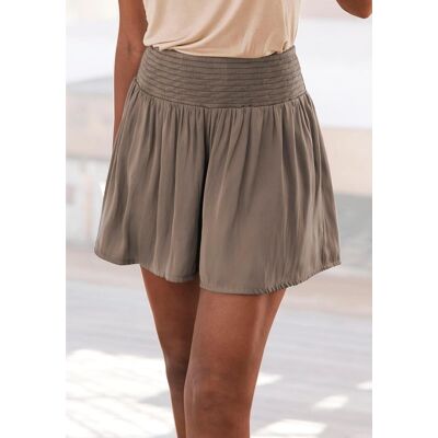 Webshorts LASCANA "aus luftig-leichter Satinqualität", Damen, Gr. 38, N-Gr, grün (khaki), Satin, Obermaterial: 100% Polyester, unifarben, figurumspielend kurz, Hosen Webshorts, luftige Sommershorts, modisch und elegant, Sommerhose Webshorts LASCANA "aus luftig-leichter Satinqualität", Damen, Gr. 38, N-Gr, grün (khaki), Satin, Obermaterial: 100% Polyester, unifarben, figurumspielend kurz, Hosen Webshorts, luftige Sommershorts, modisch und elegant, Sommerhose