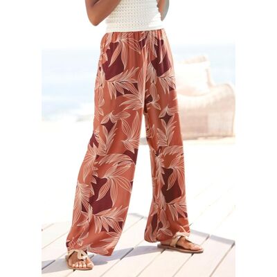Palazzohose LASCANA "aus luftig-leichter Viskose", Damen, Gr. 42, N-Gr, bunt (orange, aubergine bedruckt), Web, Obermaterial: 100% Viskose, bedruckt, figurumspielend lang, Hosen Palazzohose, mit Alloverprint und Taschen, Wide-Leg, luftige Sommerhose aus W Palazzohose LASCANA "aus luftig-leichter Viskose", Damen, Gr. 42, N-Gr, bunt (orange, aubergine bedruckt), Web, Obermaterial: 100% Viskose, bedruckt, figurumspielend lang, Hosen Palazzohose, mit Alloverprint und Taschen, Wide-Leg, luftige Sommerhose aus W