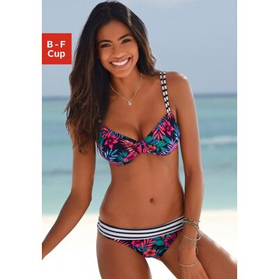 Bügel-Bikini-Top VENICE BEACH "Summer", Damen, Gr. 36, Cup C, blau (marine, bedruckt), Polyamid, Xtra Life LYCRA, floral, Bikini-Oberteile Bügel-Bikini-Top, mit Doppelträgern Bügel-Bikini-Top VENICE BEACH "Summer", Damen, Gr. 36, Cup C, blau (marine, bedruckt), Polyamid, Xtra Life LYCRA, floral, Bikini-Oberteile Bügel-Bikini-Top, mit Doppelträgern