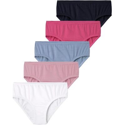 Slip VIVANCE, Mädchen, Gr. 182, 5 Stk., bunt (hellblau, rosa, beere, navy, weiß), Jersey, Obermaterial: 95% Baumwolle, 5% Elasthan, unifarben, körpernah, Unterhosen Slip, in vorteilhafter Grosspackung Slip VIVANCE, Mädchen, Gr. 182, 5 Stk., bunt (hellblau, rosa, beere, navy, weiß), Jersey, Obermaterial: 95% Baumwolle, 5% Elasthan, unifarben, körpernah, Unterhosen Slip, in vorteilhafter Grosspackung