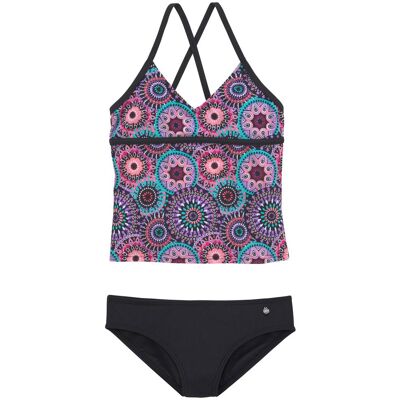 Tankini S.OLIVER, Mädchen, Gr. 170/176, N-Gr, bunt, Polyamid, bedruckt, Bikini-Sets Tankini, mit coolem Print Tankini S.OLIVER, Mädchen, Gr. 170/176, N-Gr, bunt, Polyamid, bedruckt, Bikini-Sets Tankini, mit coolem Print