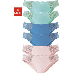 Jazz-Pants Slips PETITE FLEUR, Damen, Gr. 32/34, bunt (blau, rosé, mint), Jersey, Obermaterial: 93% Baumwolle, 7% Elasthan. Spitze: 95% Polyamid, 5% Elasthan, unifarben, körpernah, Unterhosen Jazz-Pants Slips, aus elastischer Baumwoll-Qualität Jazz-Pants Slips PETITE FLEUR, Damen, Gr. 32/34, bunt (blau, rosé, mint), Jersey, Obermaterial: 93% Baumwolle, 7% Elasthan. Spitze: 95% Polyamid, 5% Elasthan, unifarben, körpernah, Unterhosen Jazz-Pants Slips, aus elastischer Baumwoll-Qualität